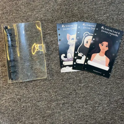 [10 Ziplock] Paket binder jelly nabung a6/ binder keuangan murah / binder a6 / binder sequin binder daisy binder hologram binder transparant / zipper / ziplock a6