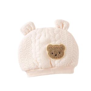 Baby Hat Infant Beanie Caps Cartoon Bear Hospital Hat Newborn Soft Breathable Thicked Warm Bonnet Windproof Headwear