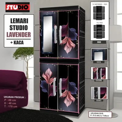 LEMARI PLASTIK 4 SUSUN JUMBO STUDIO SUPER CABINET