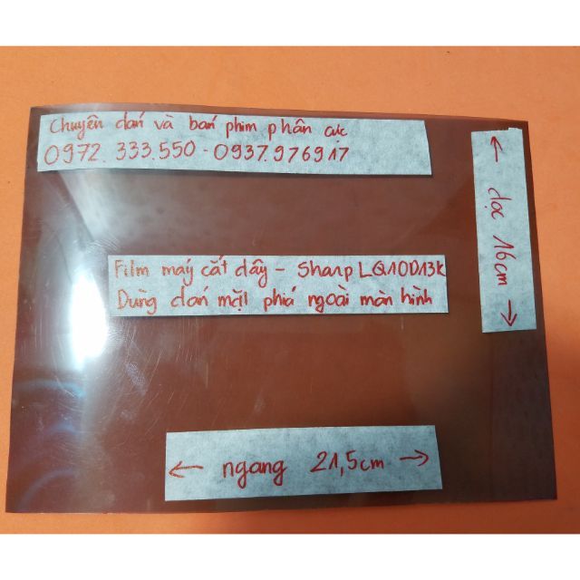 phim phân cực 10in cho màn hình máy cắt đây Sharp LQ10D13K tặng dao ...