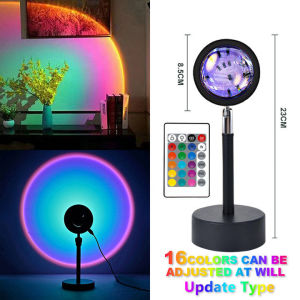 INXX Sunset Lamp Night Light 16 Colors Sunset Projector Smart Life Remote Led Lights Room Decoration Photography Birthday Gift