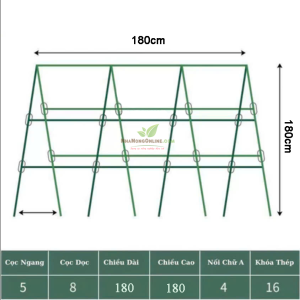 Giàn Leo Chữ A Cho Cây Trồng - Nhiều Kích Thước (Ống Thép Bọc Nhựa)