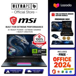 MSI Titan 18 HX Dragon Edition – 18" UHD+ 240Hz Mini LED – Intel Core Ultra 9 – RTX5090 – 96GB RAM – 2TB SSD - AI Laptop