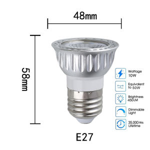 10Pcs Dimmable Low Voltage Spotlight Bulbs DC 24V 10W COB LED Lamp GU10 E27 E14 MR16 E12 B22 GU5.3 Base Warm Natural White RGB Color Lights For Indoor Display