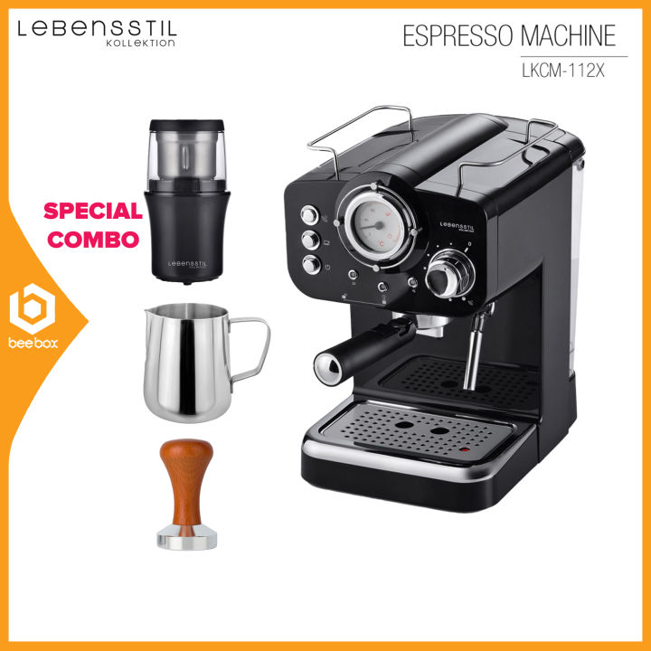 [FREE BUBBLE WRAP] Lebensstil LKCM-112X 3 in 1 Espresso Coffee Machine ...