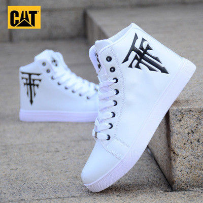 High ankle white canvas hot sale shoes