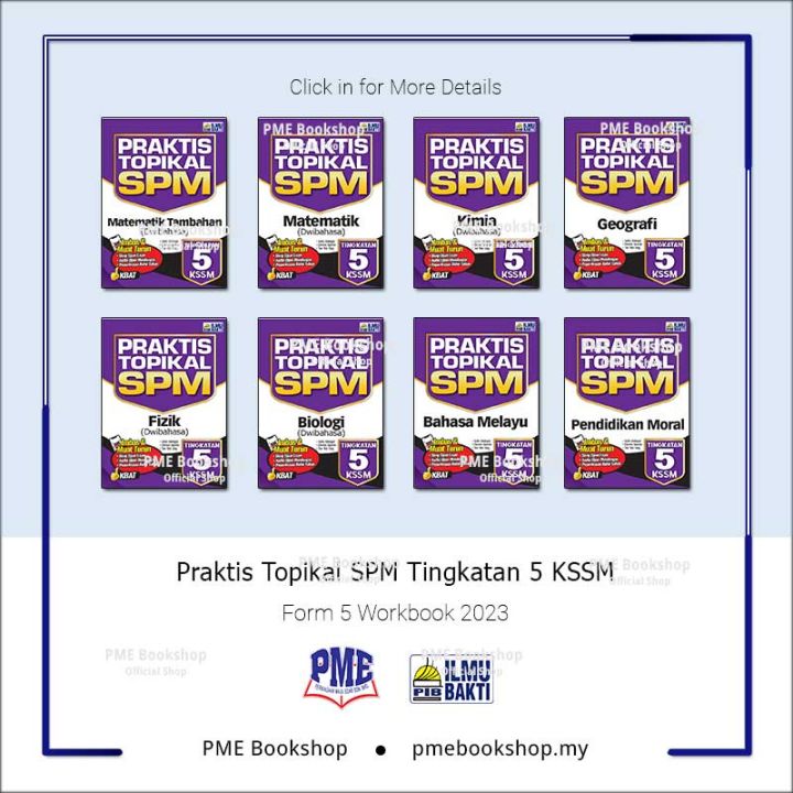 Pme Bookshop Ilmu Bakti Praktis Topikal Spm Tingkatan 5 Kssm 2023 Buku Latihan Lazada 