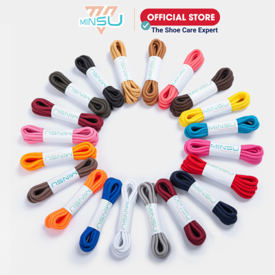 MINSU M0601 authentic round shoe laces, 120cm round shoe laces various color perfect choice for all kinds of sneakers