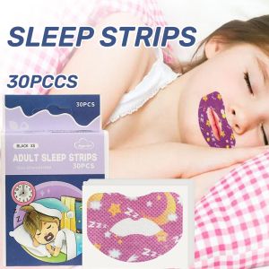 30PCS Sleeping Mouth Seal Tape Breathing Snoring Stopper Mouth Tape Self-Care of Anti Snore Stickers Anti-snoring Adults Children trips Nose Better Breathing Less Mouth Sleeping Medical Tools Breathable Correcter Strips