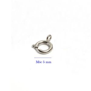 Móc tròn trắng cho trang sức titan không gỉ dùng làm hoặc thay thế các móc trên trang sức phụ kiện