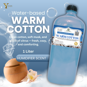 Warm Cotton Scent 1L Water Based Essential Oil Fragrance for Humidifier Air Freshener & Linen Spray