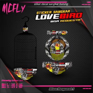 Stiker Sangkar TEBOK lovebird STICKER sangkar Custom Bisa Motif Sendiri bebass mcfly