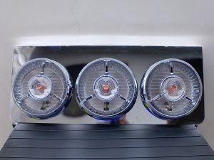 1 Pair (2 Pcs)- Clear Lens Japan Design BULB/LED Type STAINLESS FRAME 24V Tail Light 10w/Dump Truck