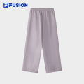 FILA FUSION INLINE CATEGORY CLUB Women Woven Pants (Ash / Purple / White). 