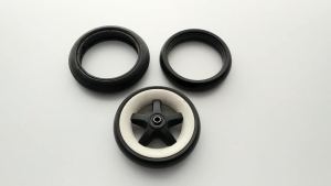 Stroller Tire Compatible Bugaboo Bee3 Bee5 Trolley Pushchair Wheel Tubeless Tyre Cover PU Material Replacement Pram Accessories