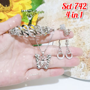 SET GELANG BANGLE PERHIASAN WANITA DEWASA 4 IN 1 ANTI ALERGI/SET-742
