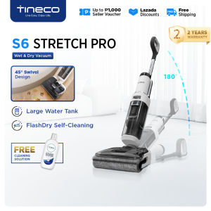 [NEW] Tineco Floor One S6 Stretch Pro Wet and Dry Cordless Vacuum Dual-sided edge cleaning 800ml Clean Water Tank Capacity 180° Lie-Flat Reach