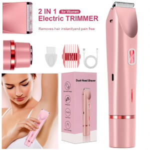 Bikini Shaver for Woman 2-in-1 Design Sensitive Skin-Friendly Miss V Shaver Philips Electric Shaver Wireless Rechargeable