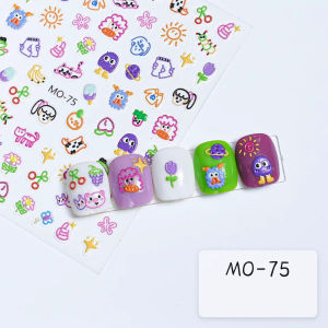 สติกเกอร์นูนติดเล็บ พิมพ์ลายกราฟฟิคการ์ตูนและดอกไม้น่ารักๆ 3D เพิ่มมิติให้กับเล็บคุณ ❤พร้อมส่งจากไทย❤