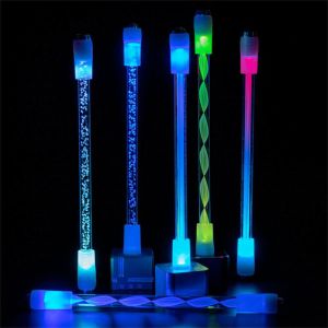 TANTUANG Creative Antistress LED Flash Stress Toy Writing Tools Stress Reliever Spinning Pen Spinner Toy