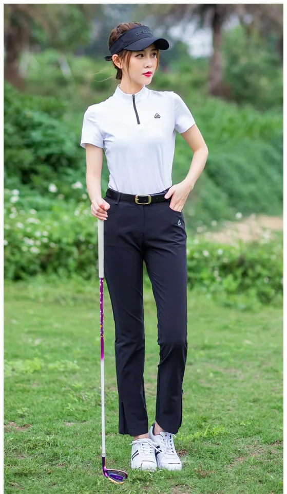 PGM Women Golf Pants Summer Ladies Slim Elastic Breathable Longs