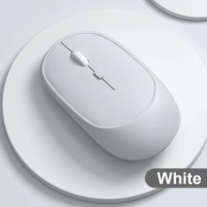 Rechargeable Wireless Mouse Bluetooth 5.0 + 2.4Ghz Dual Mode Silent Mouse Optical Adjustable Mice