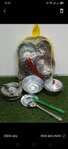 👩🍳Đồ chơi nhà bếp hàng Việt nam - đồ nấu ăn inox và nhôm không gỉ giá rẻ 11 món có thể nấu thật