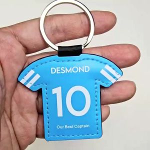 Customized Jersey Keychain with Name and Number Personalized Football Shirt Keyring Gift