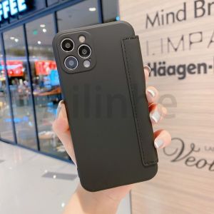 For iPhone 15 14 13 12 11 Pro Max 15 14 Plus Liquid Silicone Leather Flip Shockproof Phone Casing Soft Anti-fall TPU With Full Cover Camera Protection Phone Cover Shell In Stock