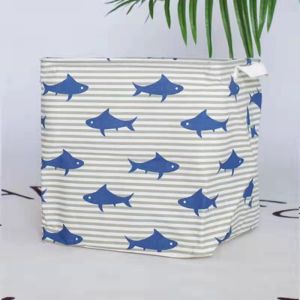 32CM*32CM*32CM Foldable Square Linen Laundry Basket Children Toys Storage