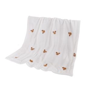 Children Blanket with Attractvie Bear Embroidery Easy Wash Baby Blanket Large Size Child Security Blanket for Boy Girls
