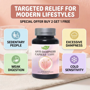 Singapore SLT Anti-dampness Capsules with a blend of 11 Natural Ingredients for Better Digestion & Energy 90 Capsules