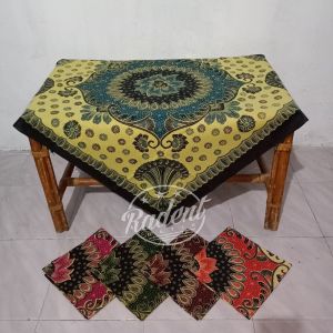 Taplak Meja Batik Motif Kipas ZK Random Warna