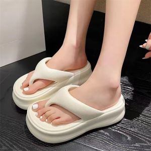 [Free Shipping] WomenS Flip-Flops With 7CM Thick Platform Heel Height-Increasing EVA Fashionable New Versatile Non-Slip Beach Shoes