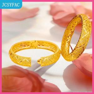 JCSYFAC Phụ Nữ Quyến Rũ Vòng Đeo Tay Bangle Hollow-out Hoa Bangle Đối Trung Đông Việt Nam Wedding Bridal Trang Sức Quà Tặng