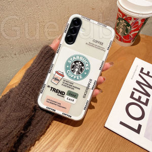 Phone Casing for Samsung A57 A37 A27 A17 A56 A36 A26 A16 LTE 5G New Fashion Coffee Drink Pattern Transparent Silicone Soft Case for Galaxy A27 A37 A57 5G Phone Cover