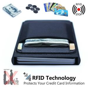 Men Business Aluminum Wallet with Back Pocket Cash ID Card Holder RFID Blocking Slim Metal Wallet Automatic Pop Up Credit Card Coin Purse Women Anti Theft Mini Smart Wallet