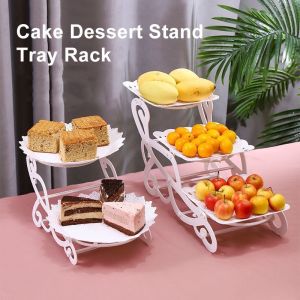 3-Tier Cupcake Stand Fruit Plate Cakes Desserts Fruits Snack Candy Buffet Display Tower