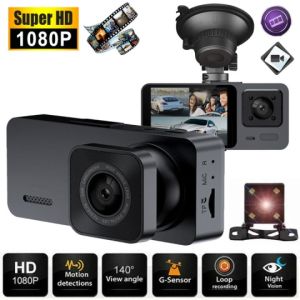 [ Phiên Bản 2024 ] Camera WiFi Hành Trình Xe Hơi 1080P 3 Mắt S10 Màn Hình LCD Hiển Thị Nhìn Đêm Hồng Ngoại Để Sử Dụng Vào Ban Đêm Cảm biến chuyển động Có Cảnh Báo Va Chạm Phía Trước Bảo Hành 12 Tháng