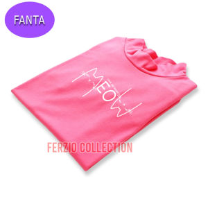 Kaos Anak Strech Lengan Panjang Motif Meow