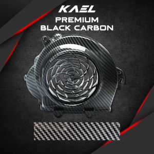 Cover Kipas Magnet Honda Scoopy Old Carbu & Spacy Lama & Beat Karbu Penutup-Tutup-Tameng-Pelindung-Radiator Hitam-Light Carbon-Premium-Black Karbon
