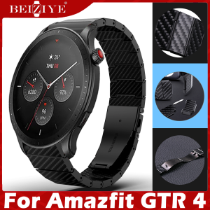 Dây Đeo Bằng Sợi Carbon For Amazfit GTR 4 Nhẹ Liên Kết Vòng Tay Đai Cổ Tay Dây Đeo Thay Thế For Amazfit GTR4 Dây Đồng Hồ Thông Minh Phiên Bản Thể Thao Nam Trường Hợp Doanh Nhân Xác Thực Nhẹ Bền