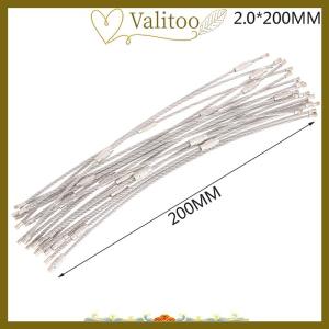[Valitoo] 20Pcs Wire Rope Key Chain Stainless Steel Wire Keychain Carabiner Cable Key Ring