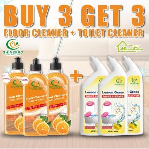 Buy3get3 Floor Cleaner+Toilet cleaner Home sulit pack cleaning agent dirt removal 99.9 anti-bacte