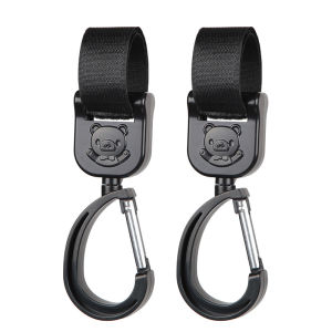 Hamshmoc Anti-Slip Baby Stroller Hook 360° Degree Rotatable Durable Child Kids Trolley Pram Hook Strong Baby Pushchair Hook Stroller Accessories Convenient