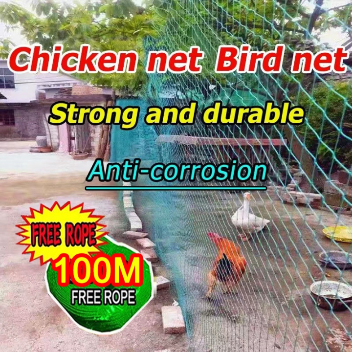 【Free rope】100M Chicken Net Range Net for Chicken Fence Green Net Free ...