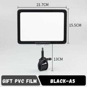 MUSASI Nhựa Kẹp thẻ giá Màu A4/A5 Giữ Biển Hiệu Nhãn Đa chức năng Có thể xoay Khung áp phích Pop Siêu thị