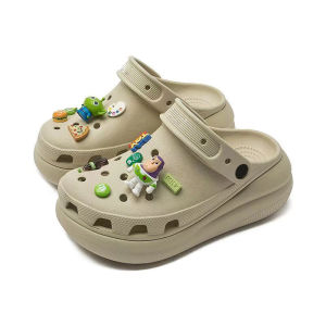 [Free Shipping] Puff Cross Clogs Extra-Thick Sole EVA Clogs Best-Selling Height-Increasing And Non-Slip Cartoon Clogs