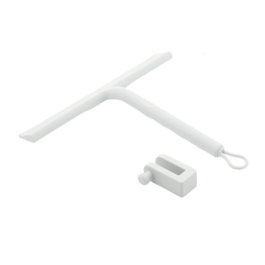 Ergonomic Handle Silicone Squeegee For NonStreak Glass Cleaning with Hanging Cord Bathroom Window Mirror