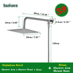 Wall Mounted Shower Arm Stainless Steel Material Chromed Bathroom Shower Accessories Shower Head Fixed Pipe Shower Holder